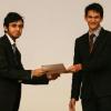 His Highness, The President and The Secretary-General of Sunway Model United Nations receiving The Most Passionate Delegate Award of DISEC at Selangor Model United Nations Conference 2012